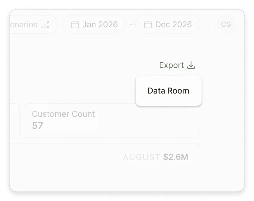 Export your data room